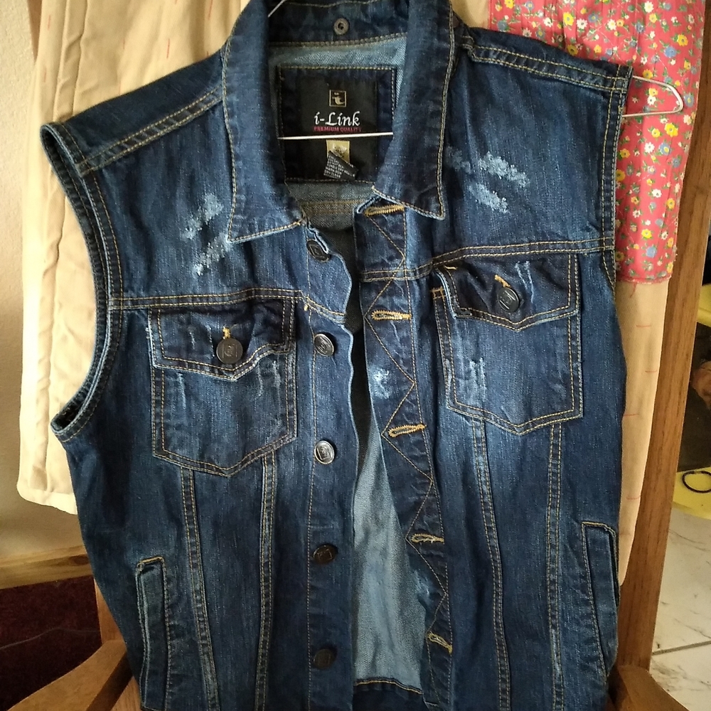 I-Link mens denim vest